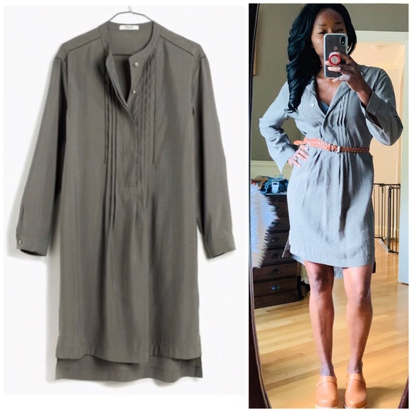 Madewell Dresses & Skirts - { Madewell } Pleated Shirt Dress Sz M